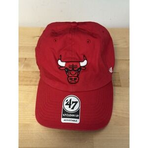New Chicago Bulls‎ 47 Brand Acrylic Clean Up Hat Adjustable Cap Red NBA